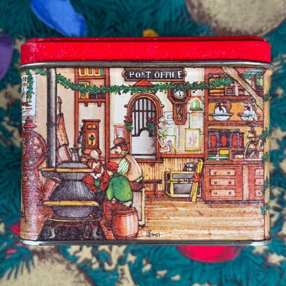 Lot of 2 Vtg Potpourri Press Christmas Tins Nutcracker Ballet and Post Office - Picture 3 of 15